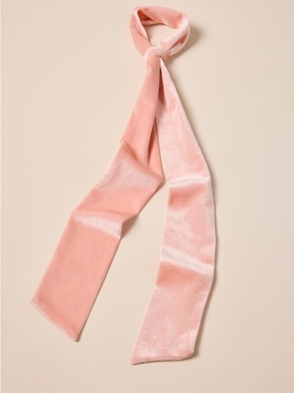 Francesca's Collections Pink Velvet Skinny Scarf